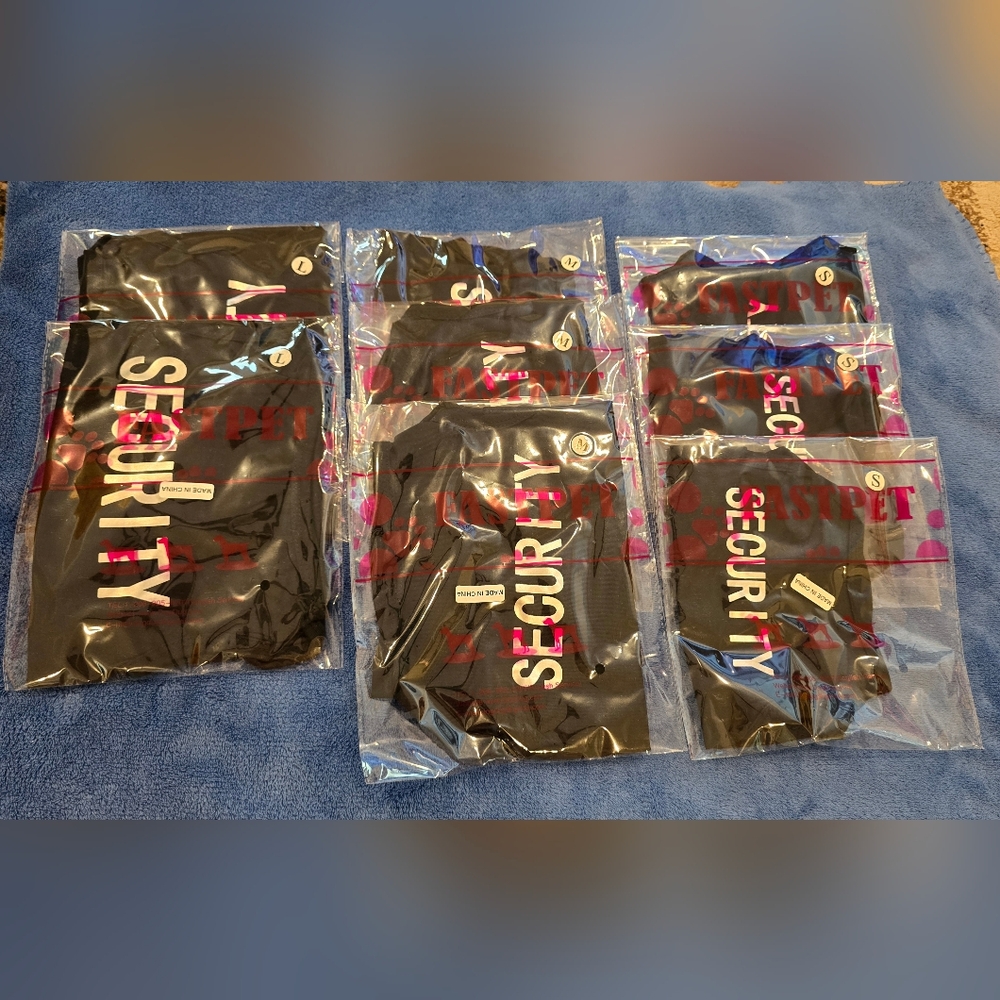 Security Black Graphic Dog Tank, 3 Sizes Available S,M,L, Price Is For 1 - Picture 5 of 7
